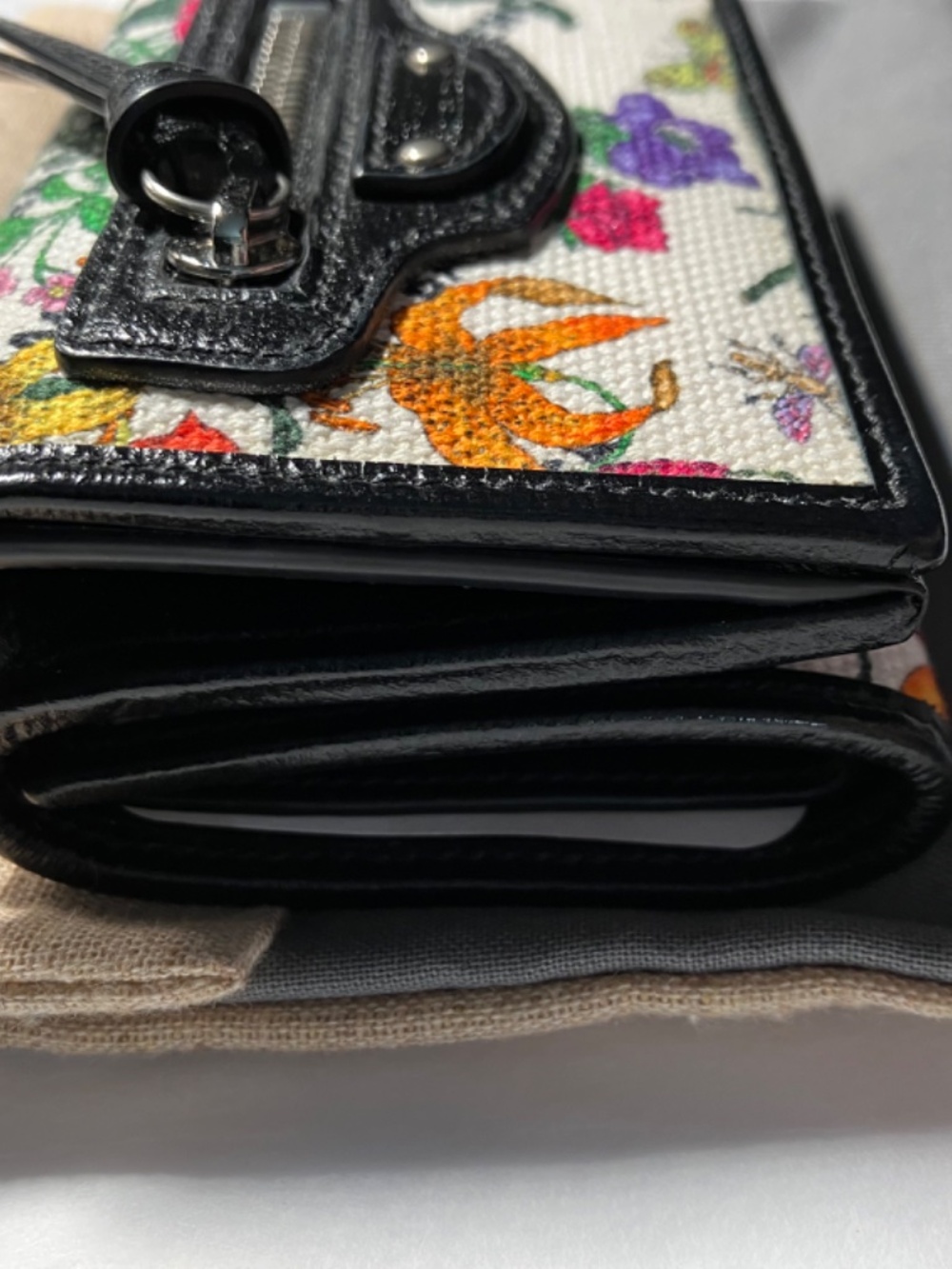Authentic Gucci Flora Logo Balenciaga Hacker Project Neo Classic Wallet Rare - Picture 9 of 14